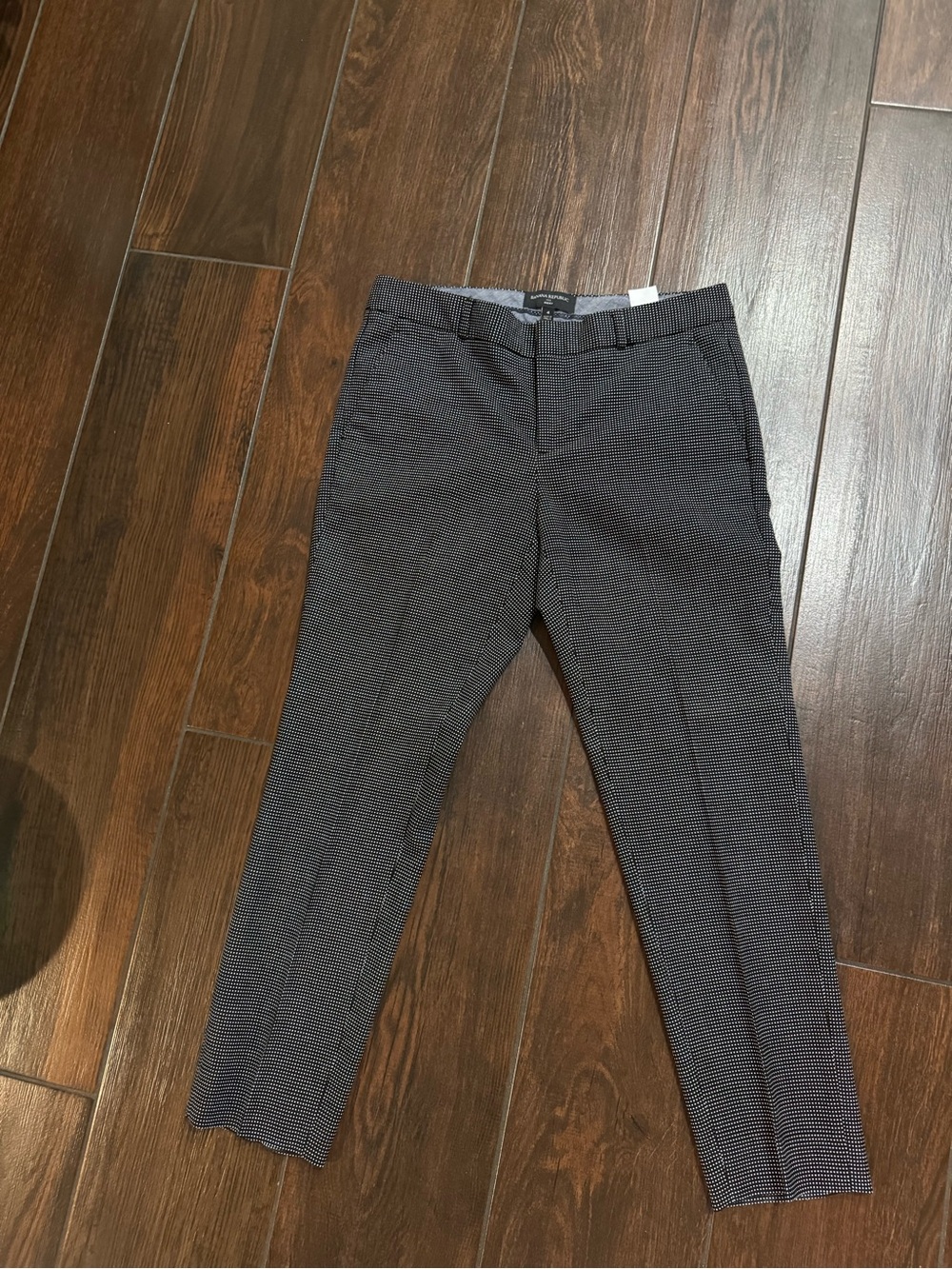 Women’s Slim Dress Pants in Charcoal Pattern